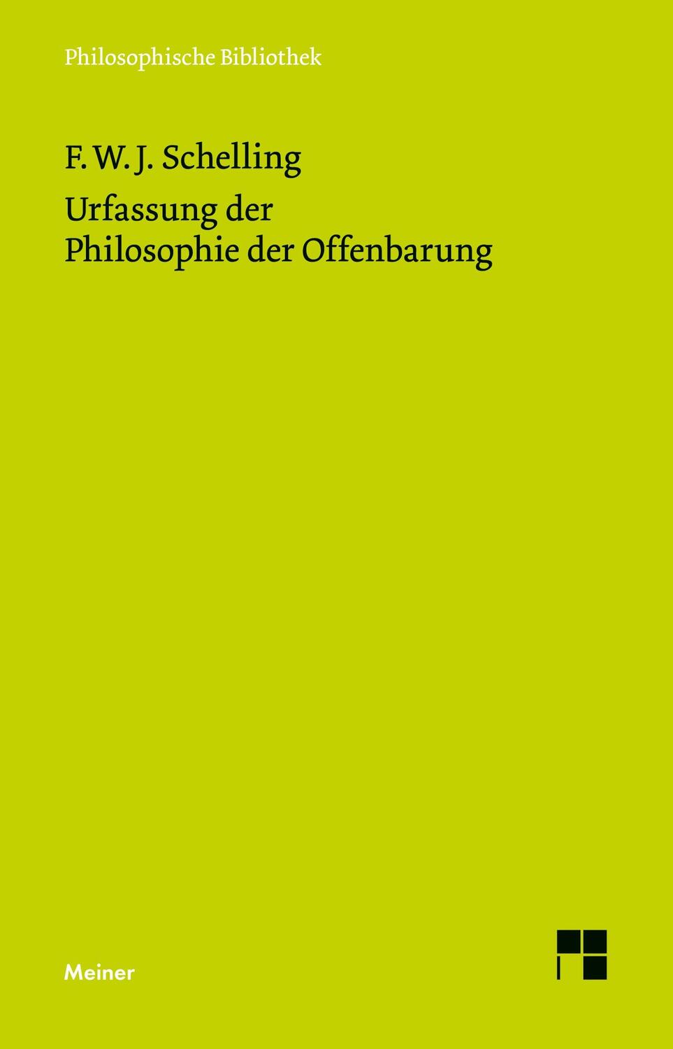 Cover: 9783787340712 | Urfassung der Philosophie der Offenbarung | Schelling | Buch | Deutsch