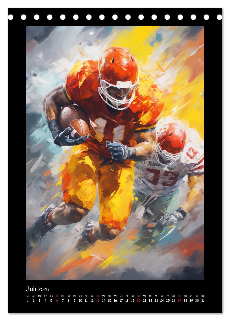 Bild: 9783435864256 | American Football. Paintings (Tischkalender 2025 DIN A5 hoch),...