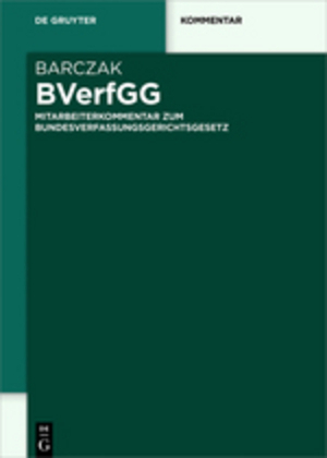 Cover: 9783110450187 | BVerfGG Kommentar | Tristan Barczak | Buch | 2017 | De Gruyter
