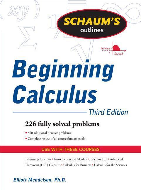 Cover: 9780071635356 | Schaum's Outline of Beginning Calculus, Third Edition | Mendelson