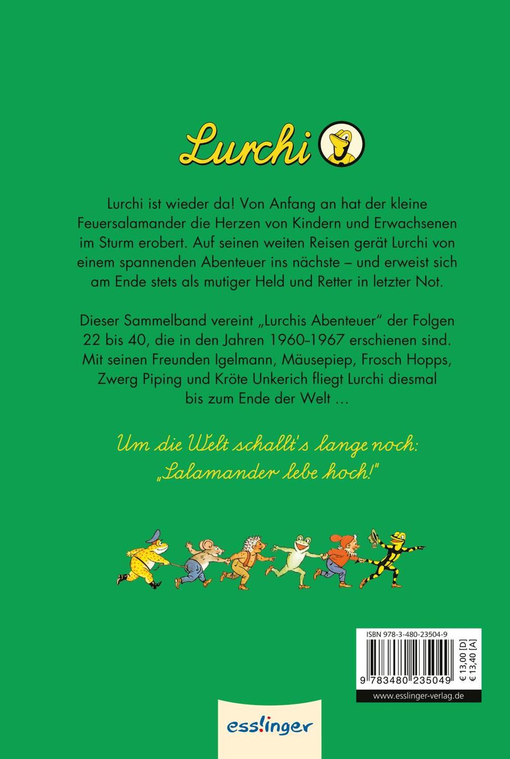 Rückseite: 9783480235049 | Lurchis Abenteuer 2: Das lustige Salamanderbuch | Erwin Kühlewein