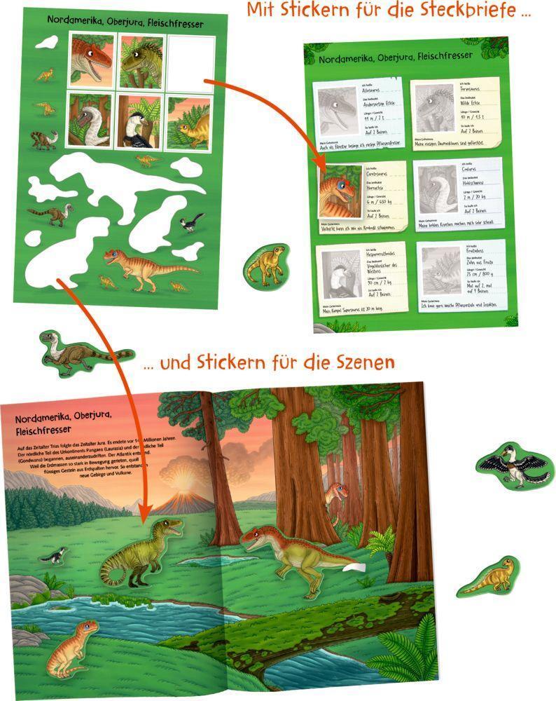 Bild: 9783649638308 | Natur-Stickerwelt - Dinosaurier & Co. | Broschüre | Nature Zoom | 2021