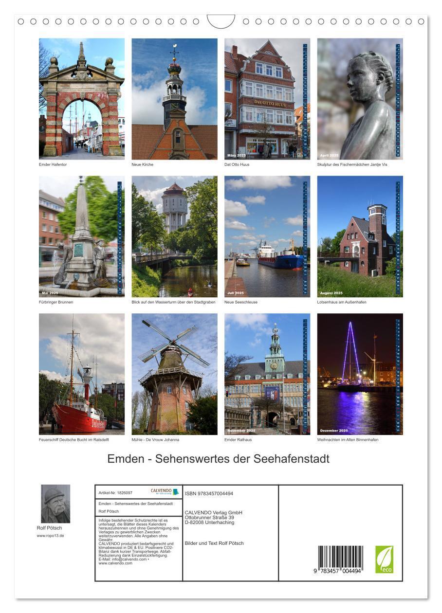 Bild: 9783457004494 | Emden - Sehenswertes der Seehafenstadt (Wandkalender 2025 DIN A3...