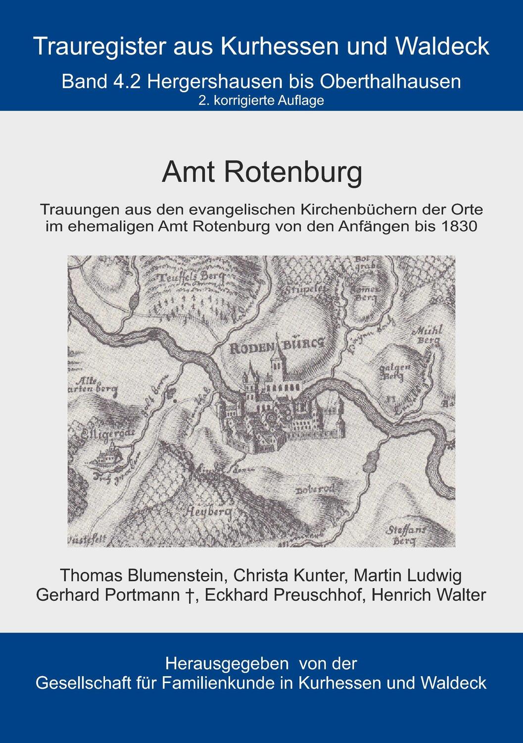 Cover: 9783735779793 | Amt Rotenburg | Trauregister von Kurhessen und Waldeck, Band 4.2