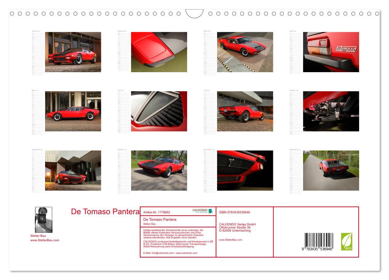 Bild: 9783435536948 | De Tomaso Pantera (Wandkalender 2025 DIN A3 quer), CALVENDO...