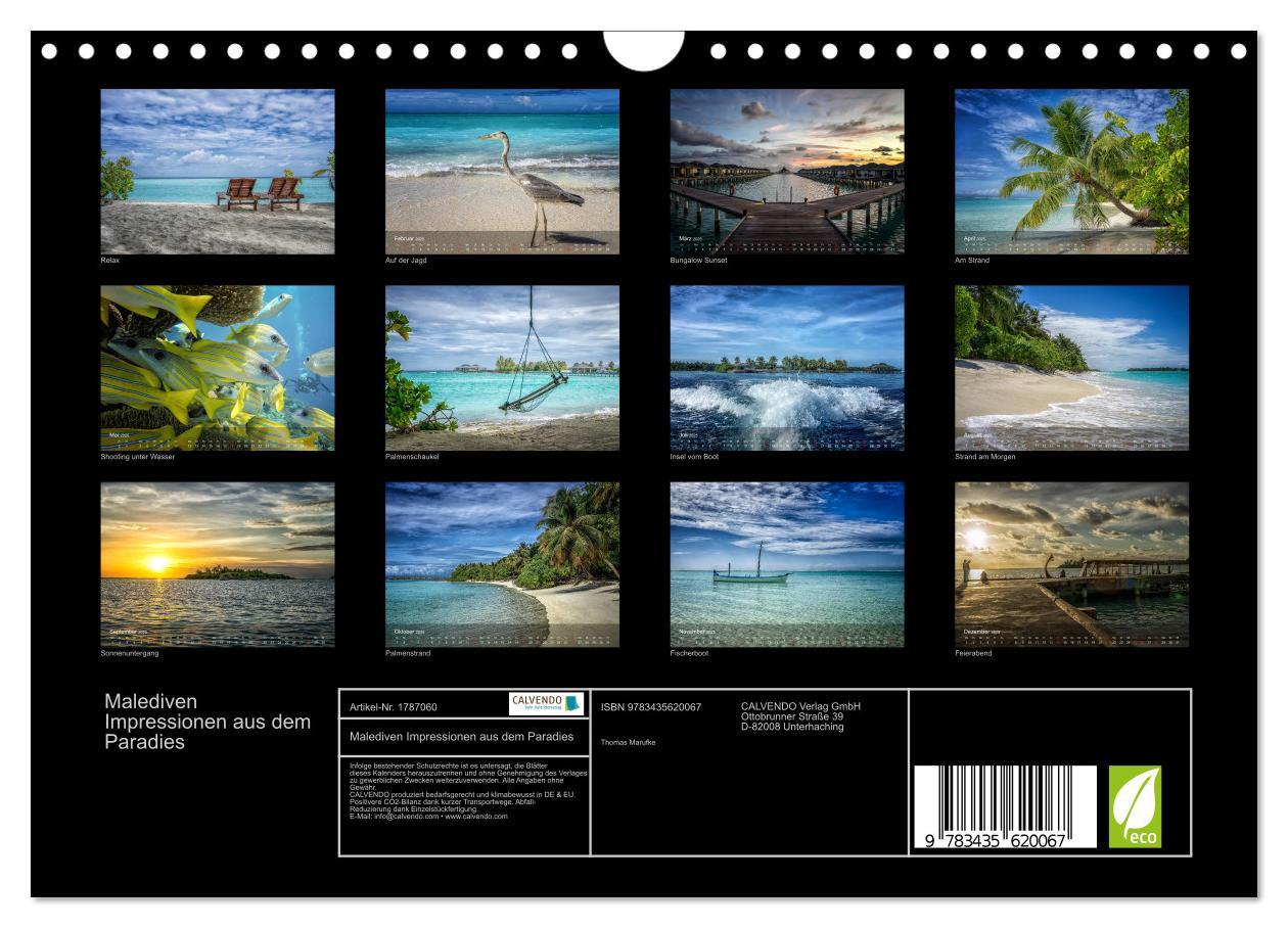 Bild: 9783435620067 | Malediven Impressionen aus dem Paradies (Wandkalender 2025 DIN A4...