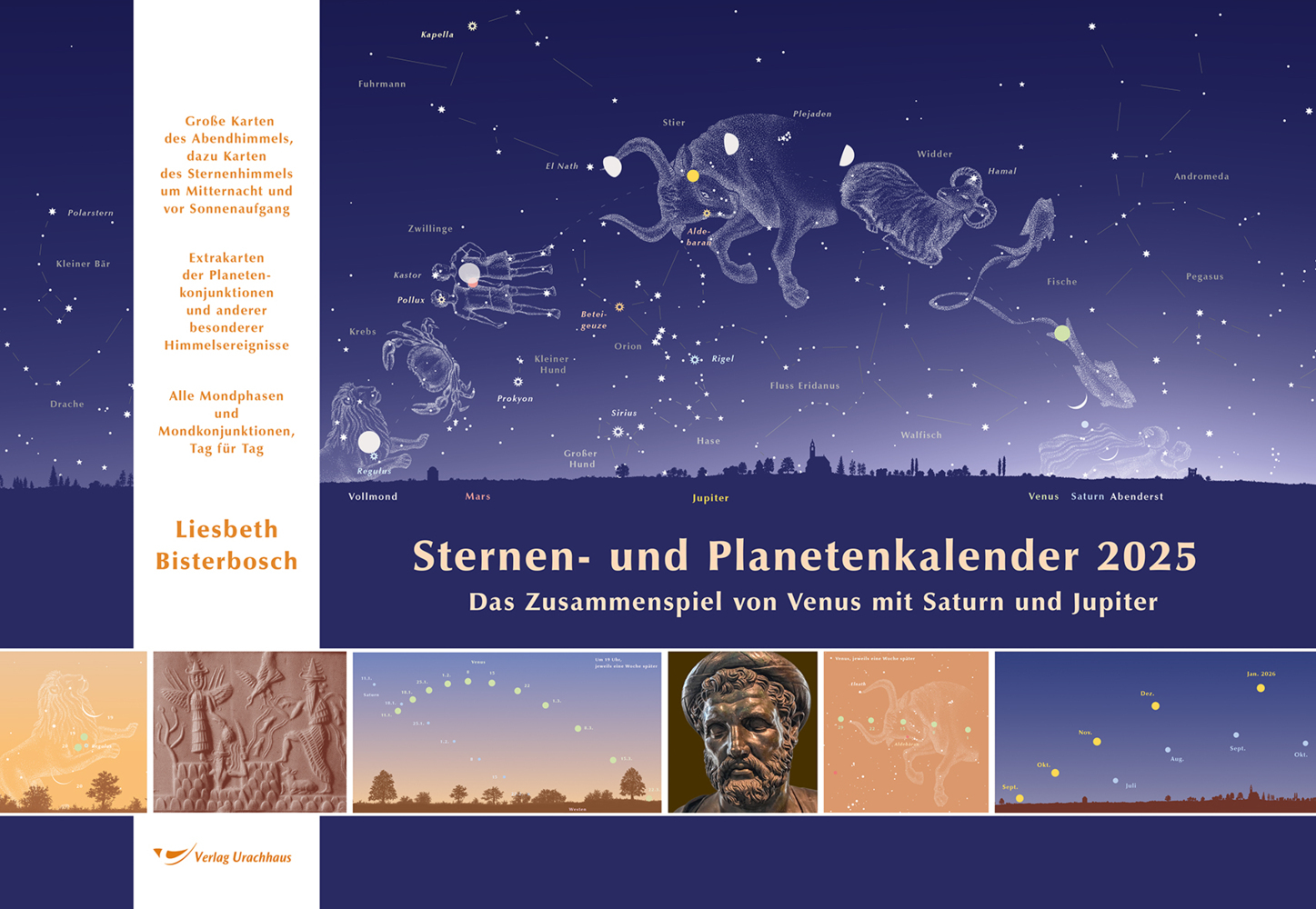 Cover: 4260300470675 | Sternen- und Planetenkalender 2025 | Liesbeth Bisterbosch | Kalender