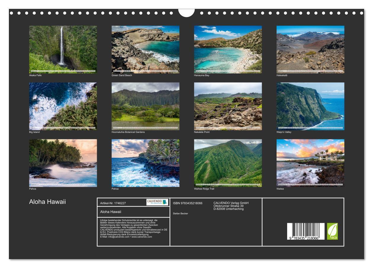 Bild: 9783435218066 | Aloha Hawaii (Wandkalender 2025 DIN A3 quer), CALVENDO Monatskalender