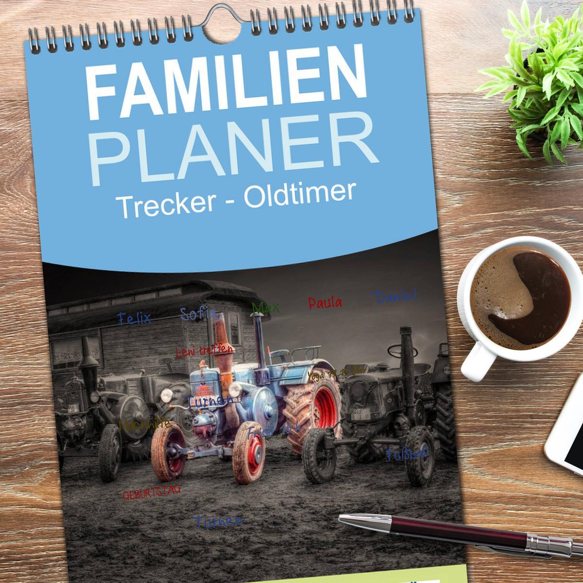 Bild: 9783457110171 | Familienplaner 2025 - Trecker - Oldtimer mit 5 Spalten...