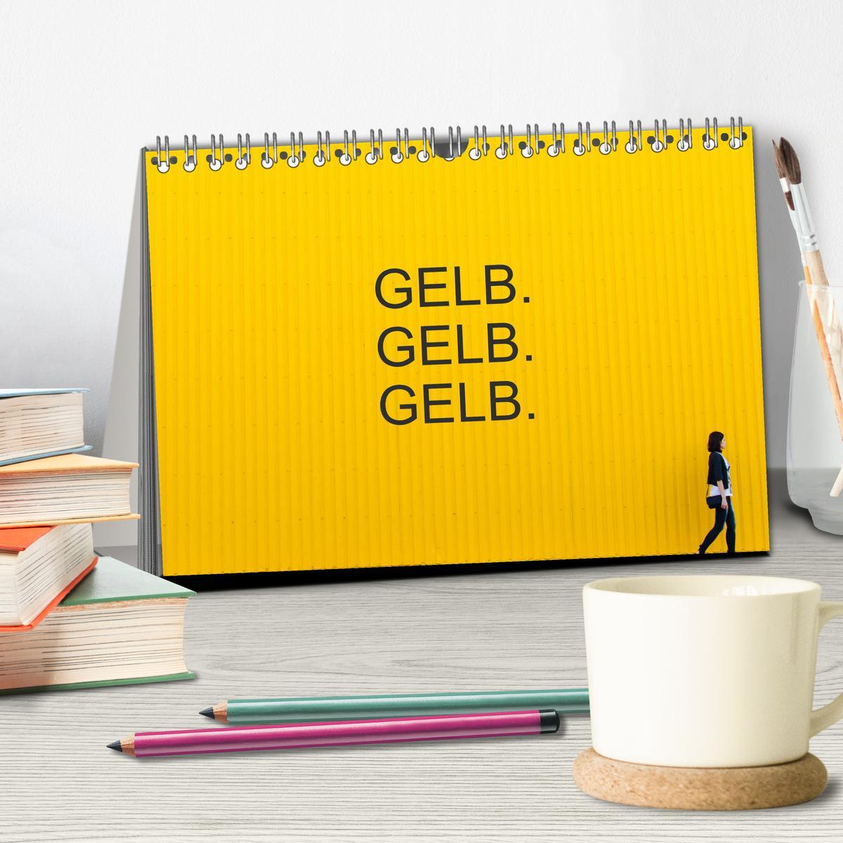 Bild: 9783435429400 | Gelb. Gelb. Gelb. (Tischkalender 2025 DIN A5 quer), CALVENDO...