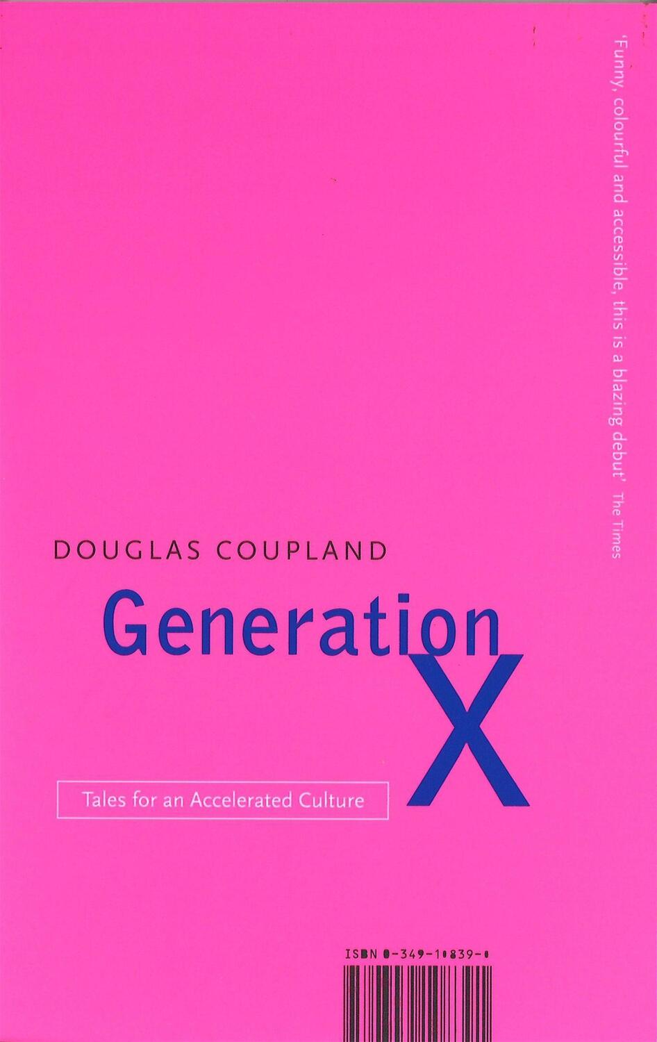 Cover: 9780349108391 | Generation X | Tales for an accelerated Culture | Douglas Coupland