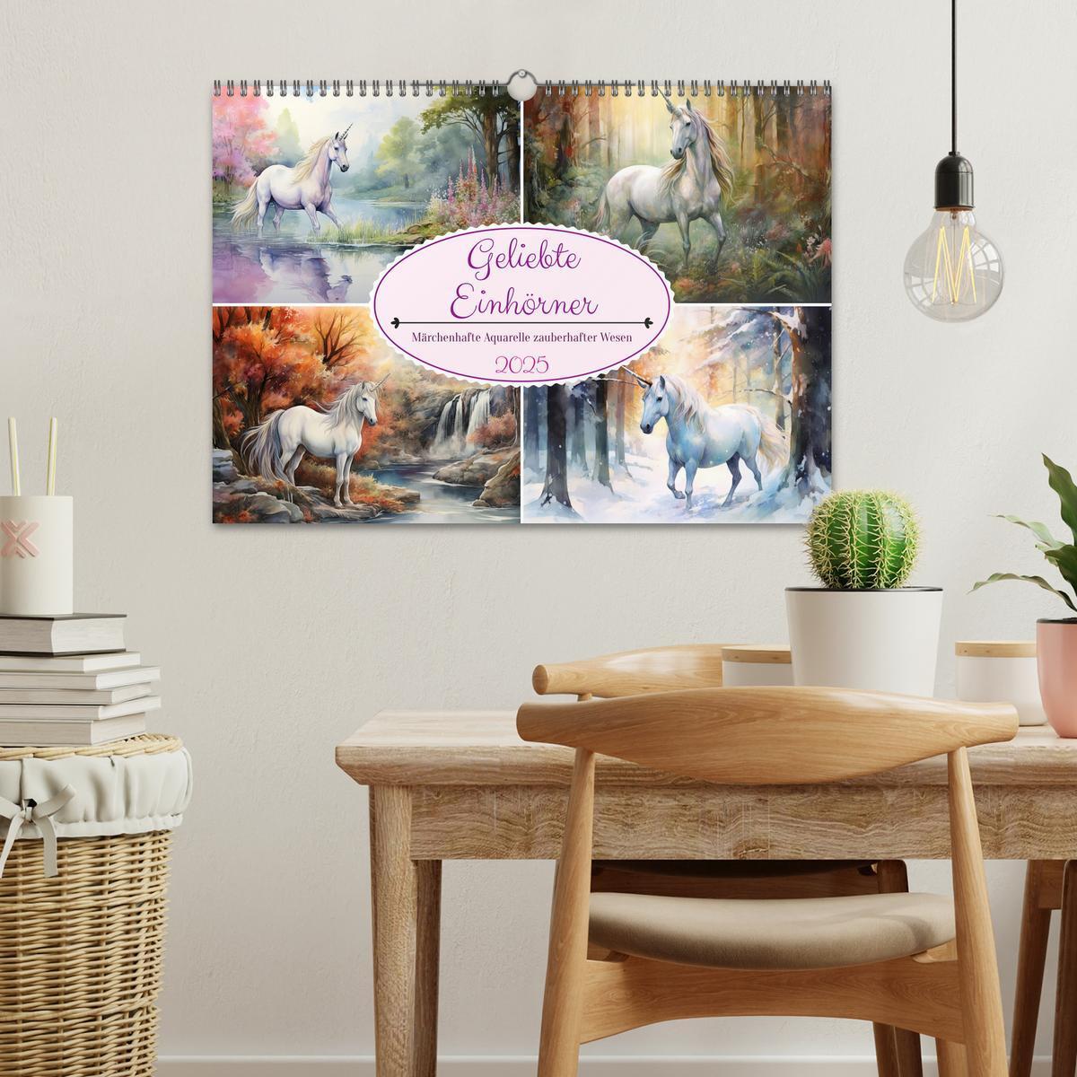 Bild: 9783383892738 | Geliebte Einhörner (Wandkalender 2025 DIN A3 quer), CALVENDO...