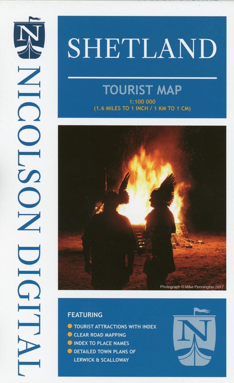 Cover: 9780993343995 | Nicolson Tourist Map Shetland Islands | (Land-)Karte | Karte/Landkarte