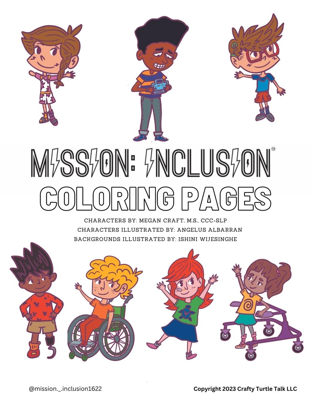 Cover: 9798987510926 | Mission | Inclusion Coloring Pages: Inclusion Coloring | Megan Craft