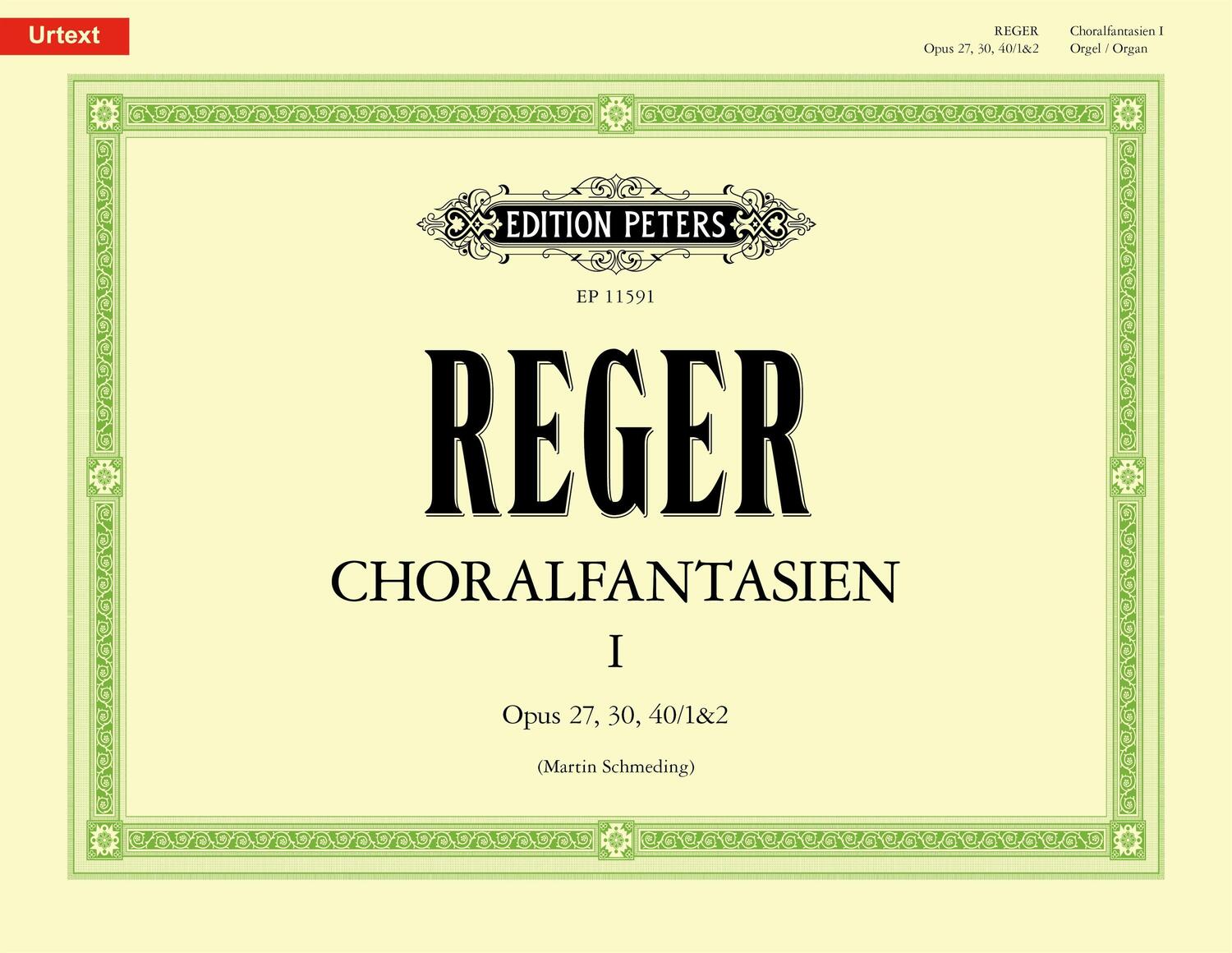 Cover: 9790014135119 | Choralfantasien für Orgel Band 1: op. 27, 30, 40/1&2 | Max Reger