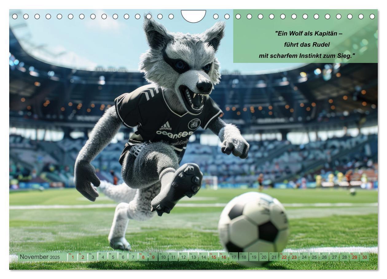 Bild: 9783457152676 | Der tierisch lustige Fußballkalender (Wandkalender 2025 DIN A4...