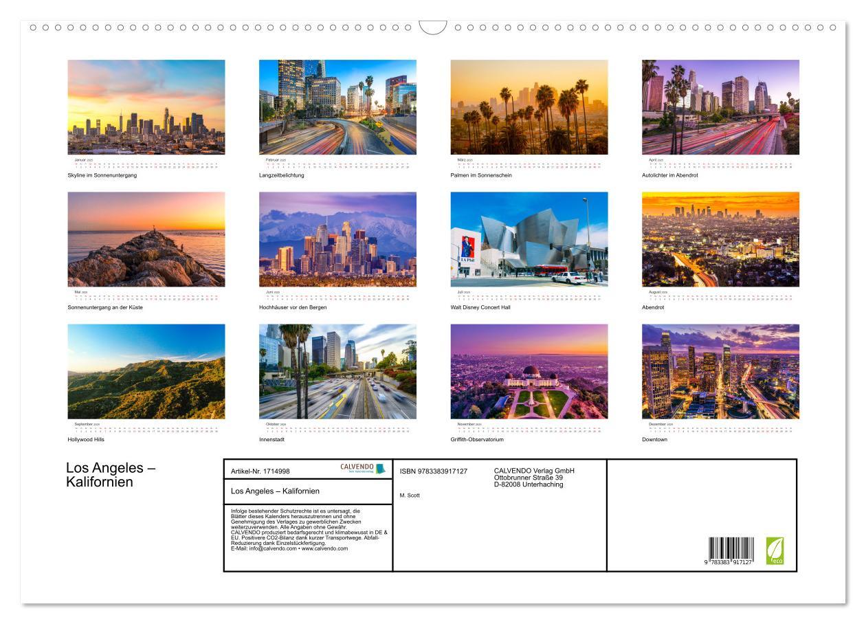 Bild: 9783383917127 | Los Angeles ¿ Kalifornien (Wandkalender 2025 DIN A2 quer), CALVENDO...