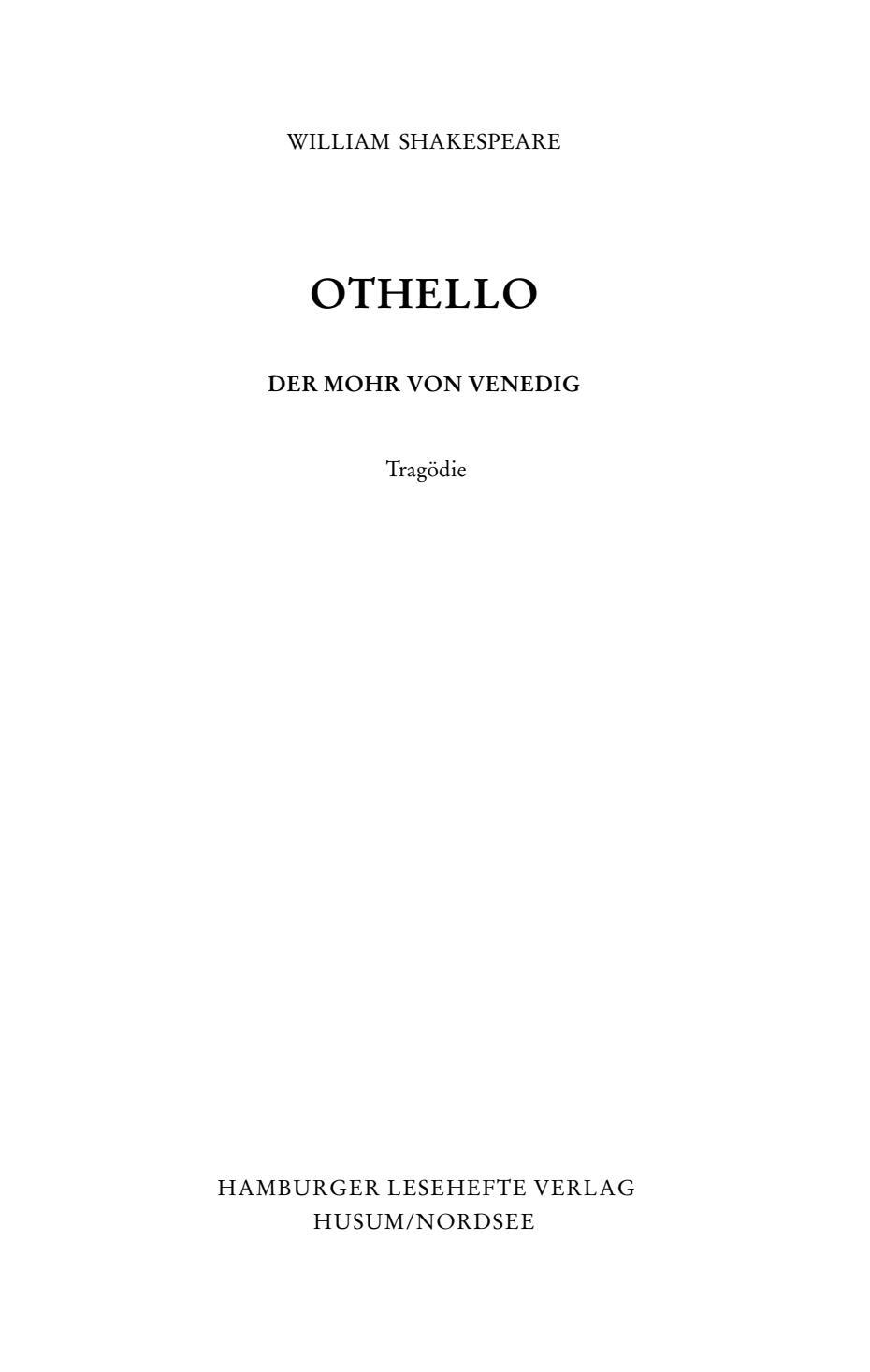 Bild: 9783872912565 | Othello | Tragödie | William Shakespeare | Taschenbuch | Deutsch