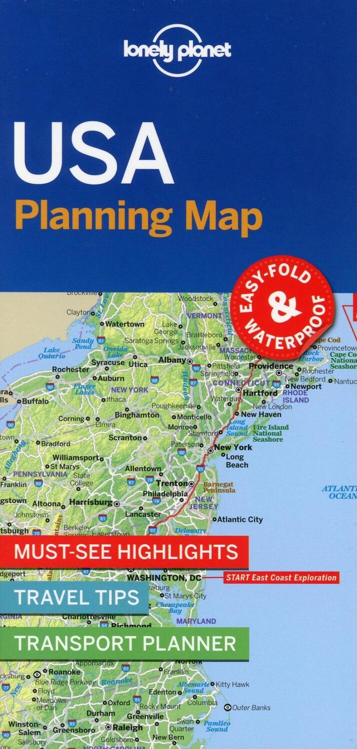 Cover: 9781786579096 | USA Planning Map | Lonely Planet | (Land-)Karte | LP Travel Guide