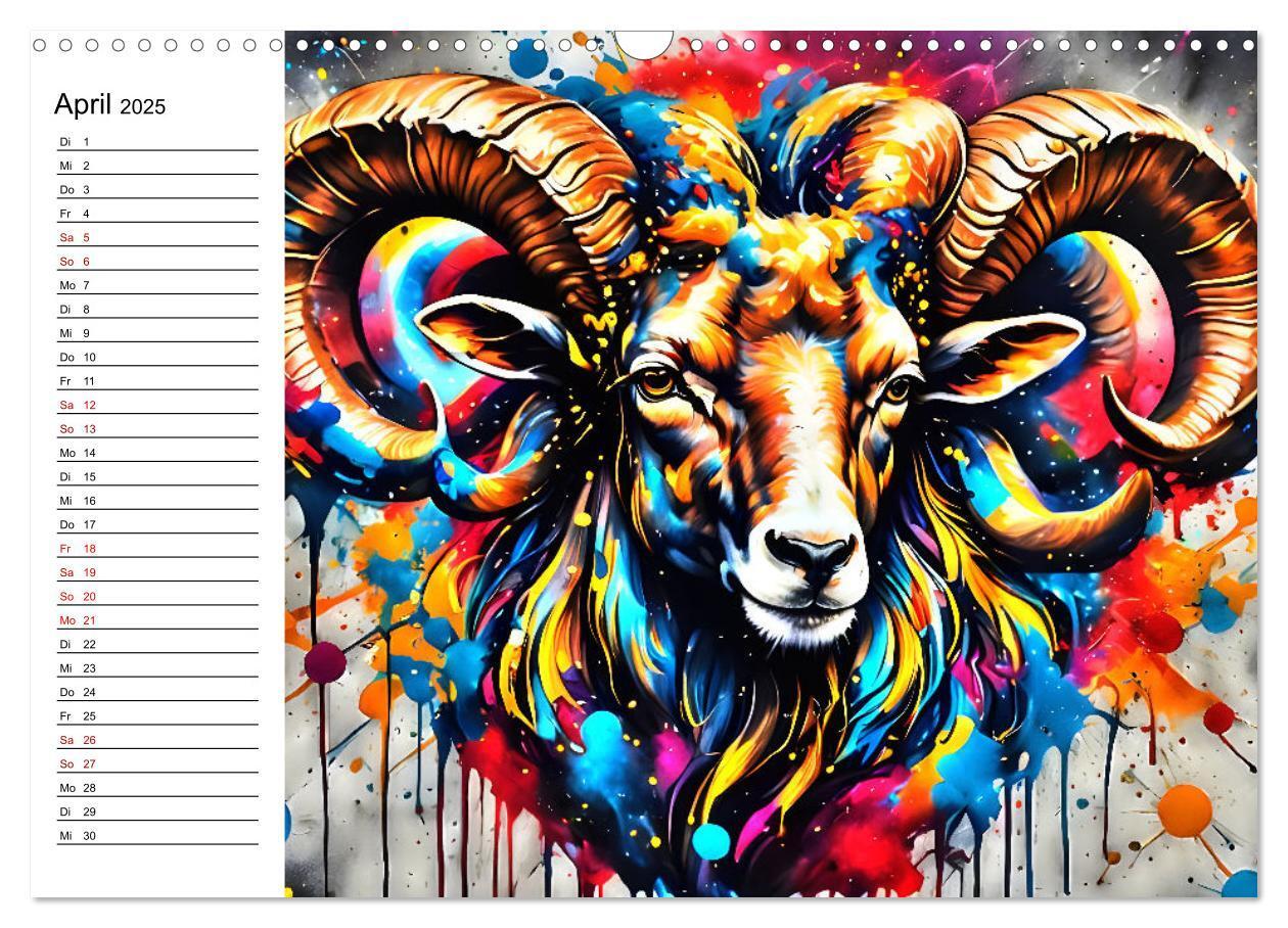 Bild: 9783457130025 | Street Art Sternzeichen (Wandkalender 2025 DIN A3 quer), CALVENDO...