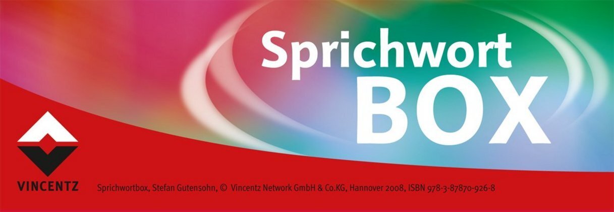 Cover: 9783878709268 | Sprichwortbox | Stefan Gutensohn | Stück | Deutsch | 2003