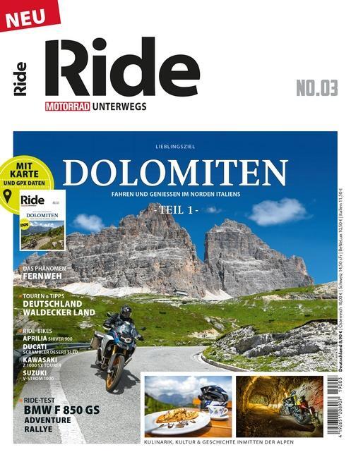 Cover: 9783613309135 | RIDE - Motorrad unterwegs, No. 3 - Dolomiten | Taschenbuch | 164 S.