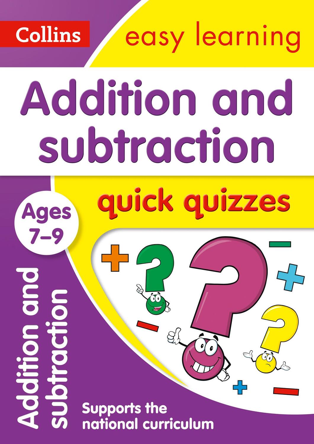 Cover: 9780008212568 | Addition &amp; Subtraction Quick Quizzes Ages 7-9 | Collins Easy Learning