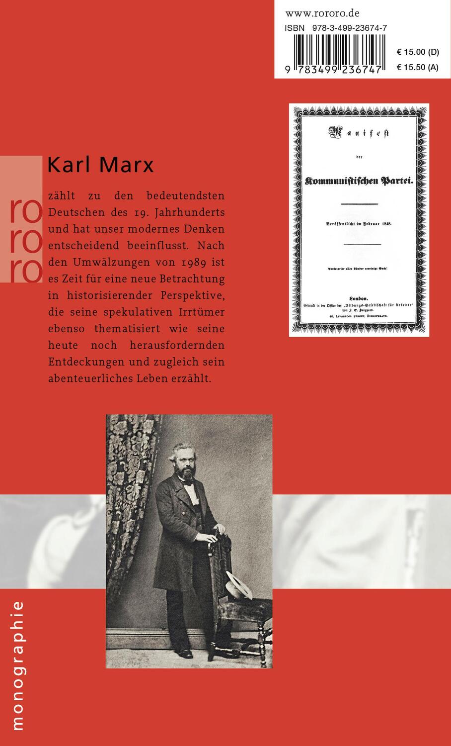 Rückseite: 9783499507182 | Marx, Karl | Rolf Hosfeld | Taschenbuch | Rowohlt Monographie | 2011