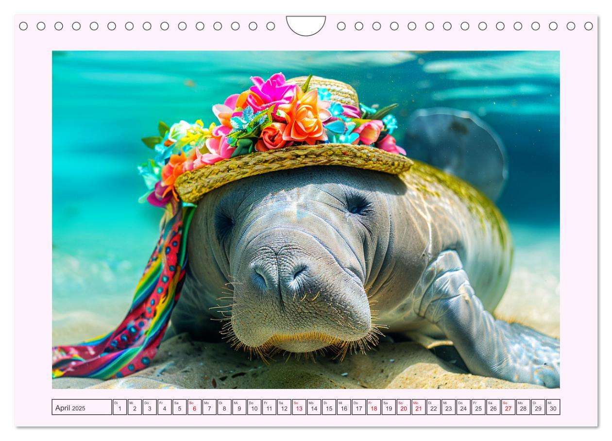 Bild: 9783435461776 | Modische Manatees. Charmante Seekühe mit Stil (Wandkalender 2025...