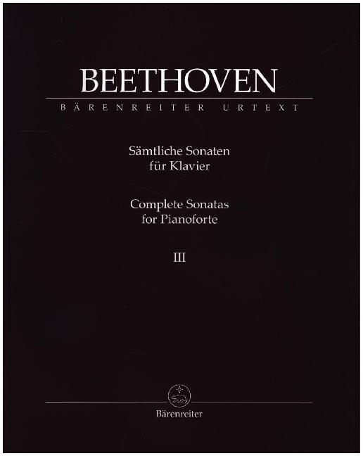 Cover: 9790006567393 | Sämtliche Sonaten für Klavier III, Partitur | Ludwig van Beethoven