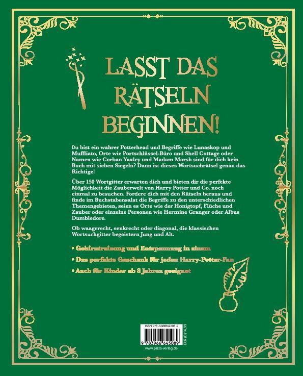 Rückseite: 9783966645089 | Magische Wortsuchrätsel für Harry Potter Fans | Taschenbuch | 160 S.