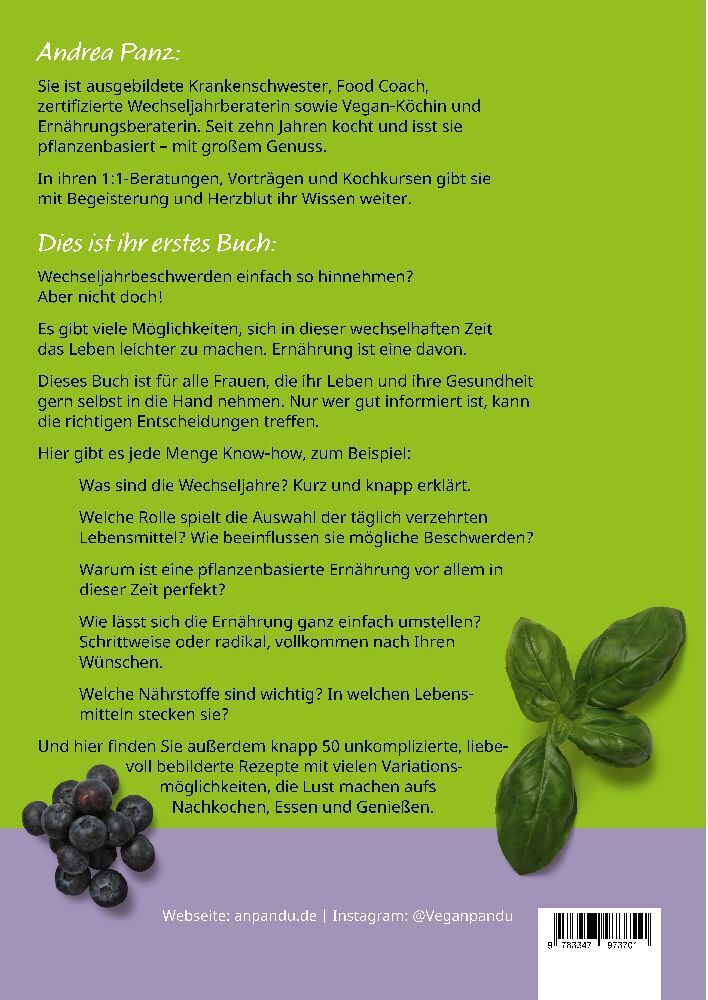 Bild: 9783347973701 | Vegan durch die Wechseljahre | Andrea Panz | Taschenbuch | Deutsch