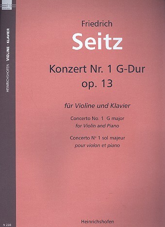 Cover: 9790204402380 | Concert 01 G Op.13 | Roland F. Seitz | Buch | Heinrichshofen Verlag