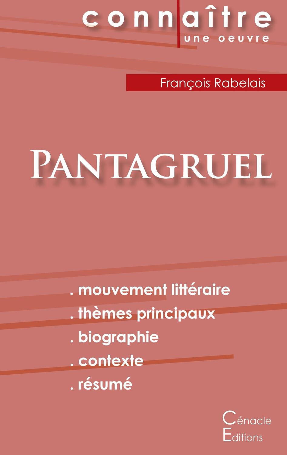Cover: 9782367886428 | Fiche de lecture Pantagruel de François Rabelais (Analyse...