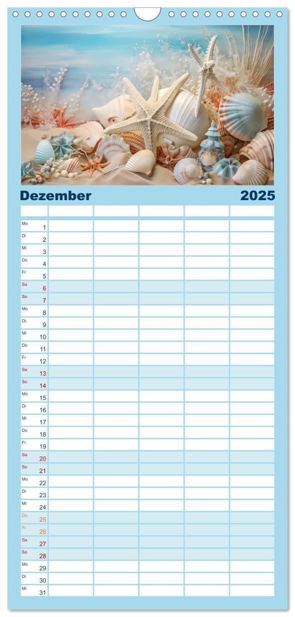 Bild: 9783457090787 | Familienplaner 2025 - Meeresträume mit 5 Spalten (Wandkalender, 21...