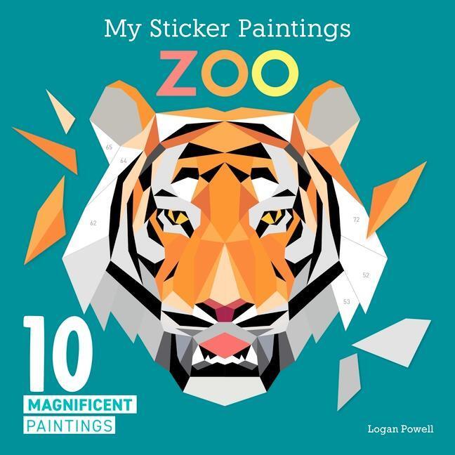 Cover: 9781641243223 | My Sticker Paintings: Zoo | 10 Magnificent Paintings | Logan Powell