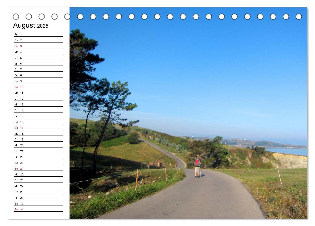 Bild: 9783435519927 | Camino del norte - Küstenweg (Tischkalender 2025 DIN A5 quer),...