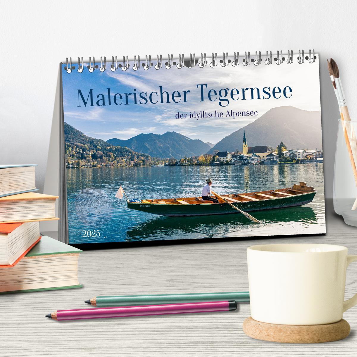 Bild: 9783383860362 | Malerischer Tegernsee (Tischkalender 2025 DIN A5 quer), CALVENDO...