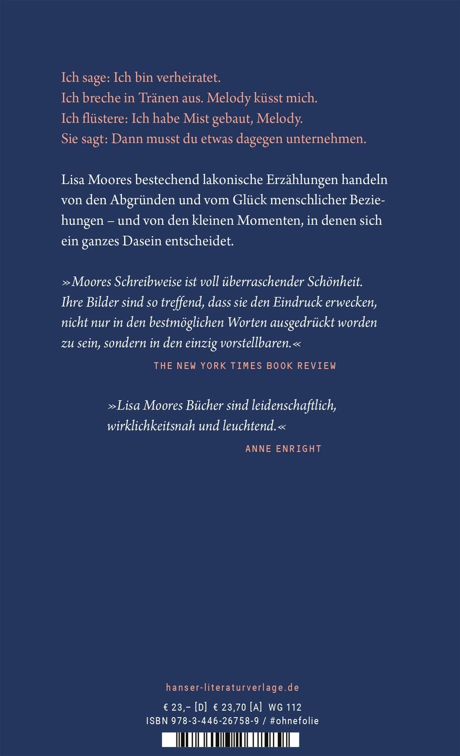 Bild: 9783446267589 | Fremde Hochzeit | Erzählungen | Lisa Moore | Buch | 267 S. | Deutsch