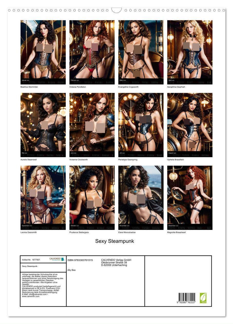 Bild: 9783383761515 | Sexy Steampunk (Wandkalender 2025 DIN A2 hoch), CALVENDO...