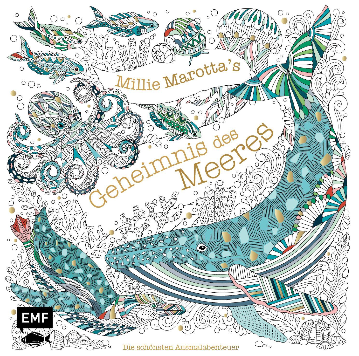 Cover: 9783745908732 | Millie Marotta's Geheimnis des Meeres - Die schönsten Ausmal-Abenteuer