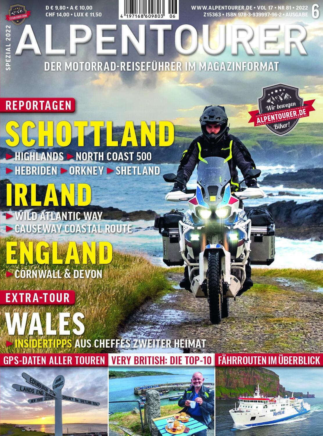 Cover: 9783939997962 | ALPENTOURER SPEZIAL BRITISCHE INSELN & IRLAND | Stephan Fennel (u. a.)