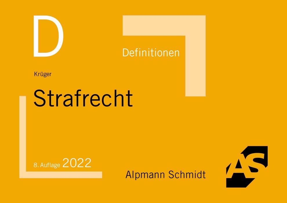 Cover: 9783867528337 | Definitionen Strafrecht | Rolf Krüger | Taschenbuch | 158 S. | Deutsch