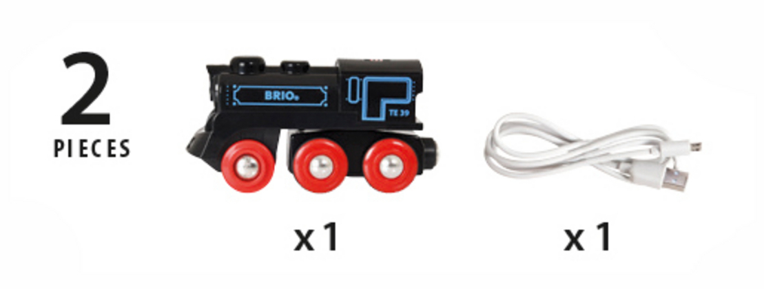 Bild: 7312350335996 | Schwarze Akku-Lok mit Mini-USB | BRIO® | Stück | In Display-Karton