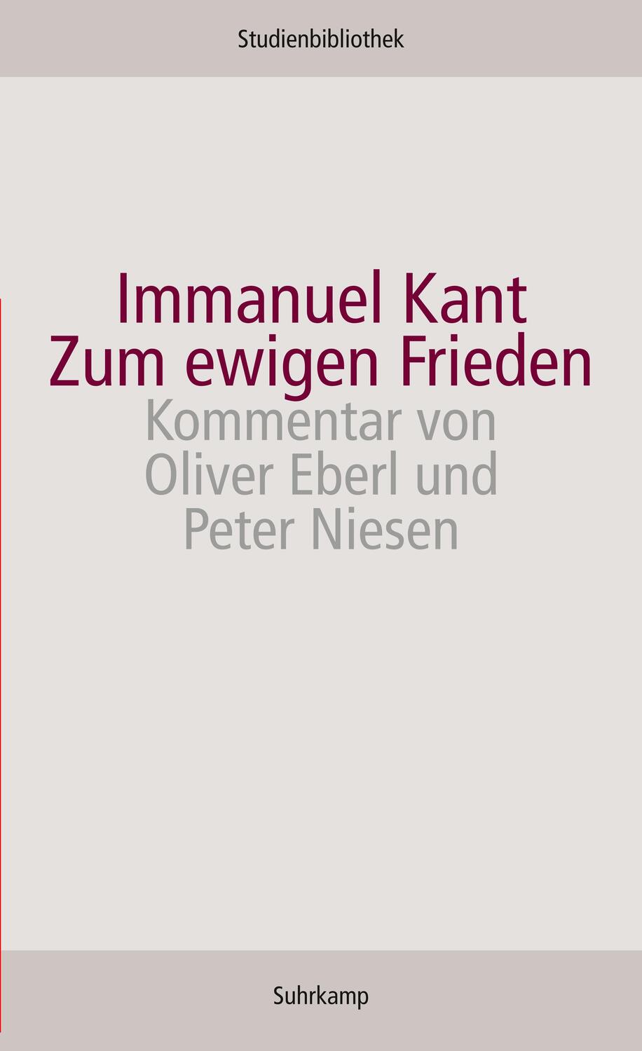 Cover: 9783518270141 | Zum ewigen Frieden | Immanuel Kant | Taschenbuch | Deutsch | 2011