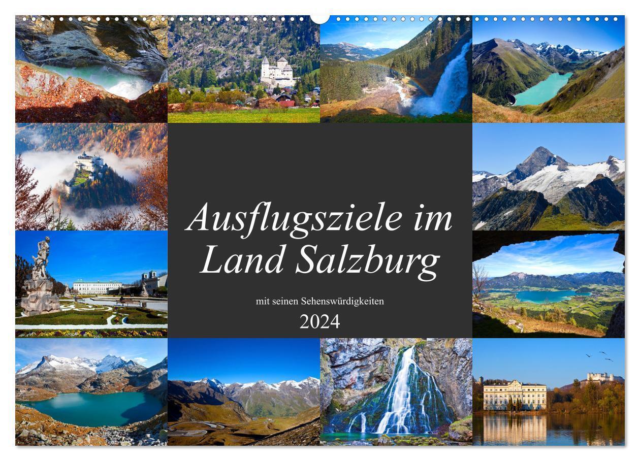 Cover: 9783675573192 | Ausflugsziele im Land Salzburg (Wandkalender 2024 DIN A2 quer),...