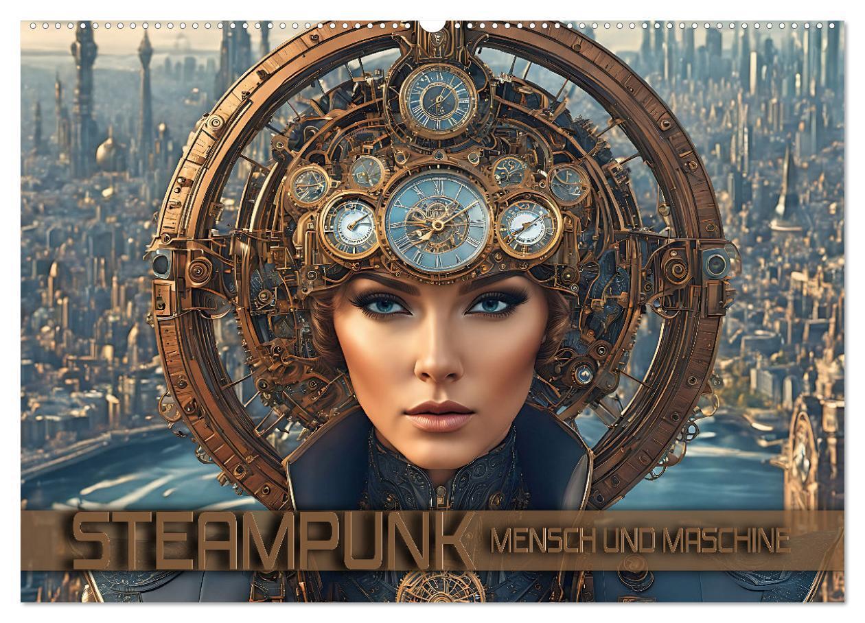 Cover: 9783383739170 | Steampunk - Mensch und Maschine (Wandkalender 2024 DIN A2 quer),...