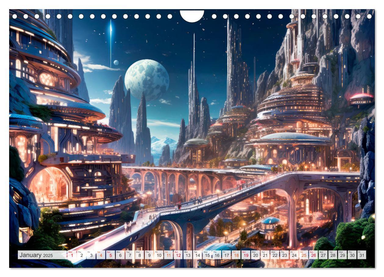 Bild: 9781325999927 | SCIENCE FICTION Life on distant planets (Wall Calendar 2025 DIN A4...