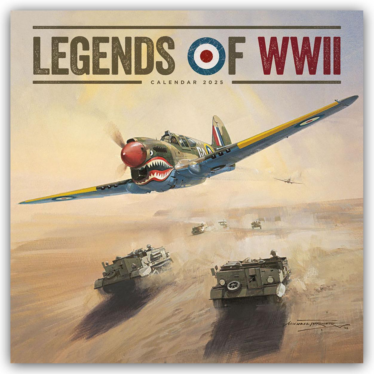 Cover: 9781529845181 | Legends of WWII Square Wall Calendar 2025 | Carousel Calendars | Buch