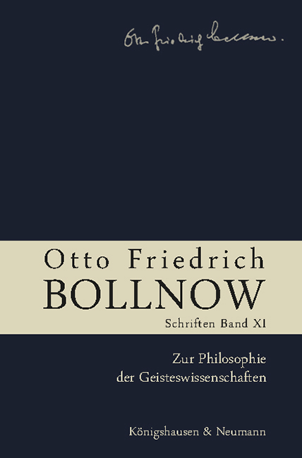 Cover: 9783826042683 | Otto Friedrich Bollnow: Schriften | Band 11: Studien zur Hermeneutik